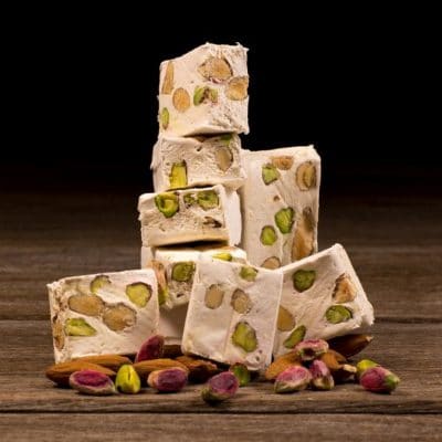 Almonds & pistachio nougat bars