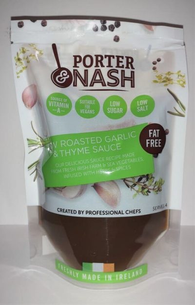 Porter & Nash Slow Roasted Garlic and Thyme Sauce is suitable for vegans