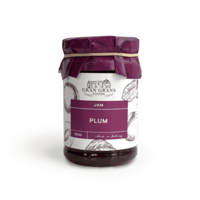 Jar of Gran Grans Foods Plum Jam 350g