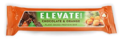 Protein bar made from chocolate and orange