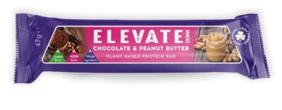 Protein bar made from chocolate and peanut butter