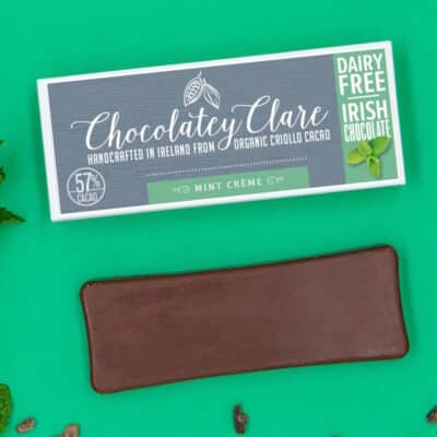 Mint Creme Bar front of packaging by Chocolatey Clare